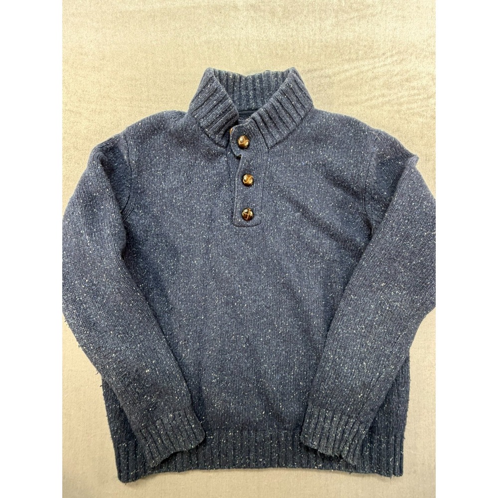 Untuckit Men Sweater Blue Lambswool Nylon Blend Large